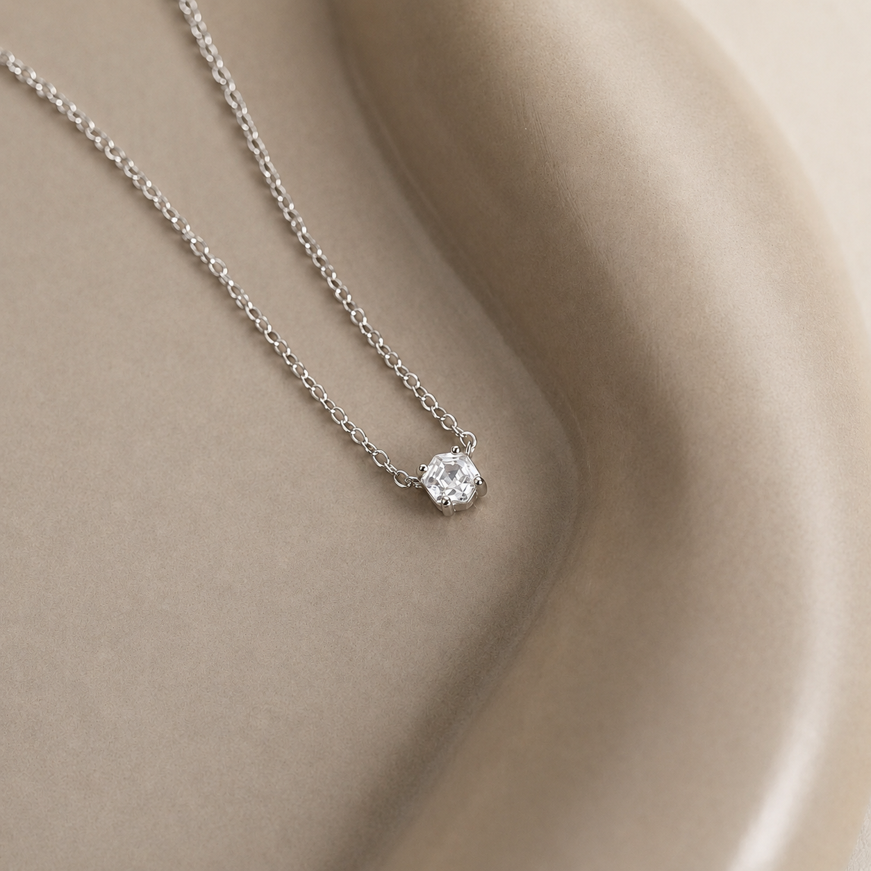 Hexagon Diamond Necklace