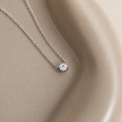 Hexagon Diamond Necklace