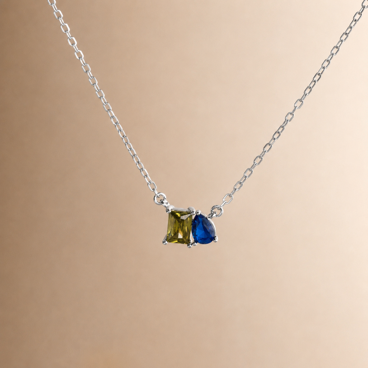 Toi et Moi Birthstone Necklace