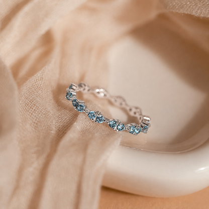 Eternal Serenity: Aquamarine Eternity Ring