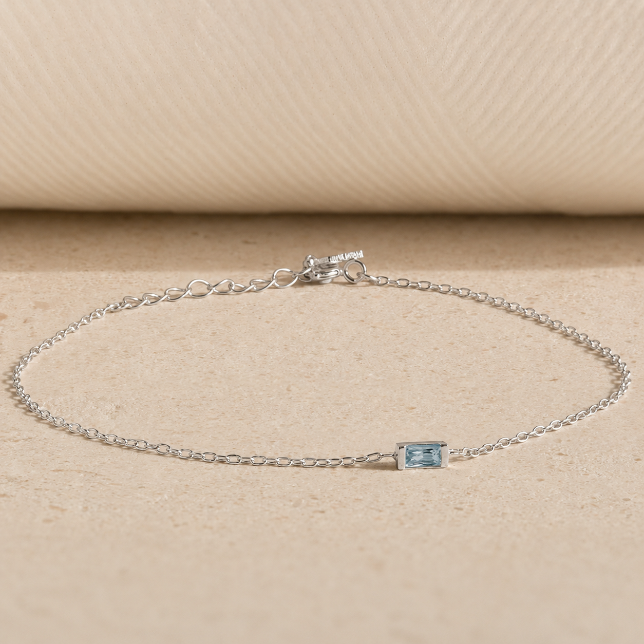 Personalized Baguette Birthstone Bracelet