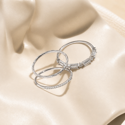 Dainty Diamond Stacking Ring Set: Sparkle in Every Stack