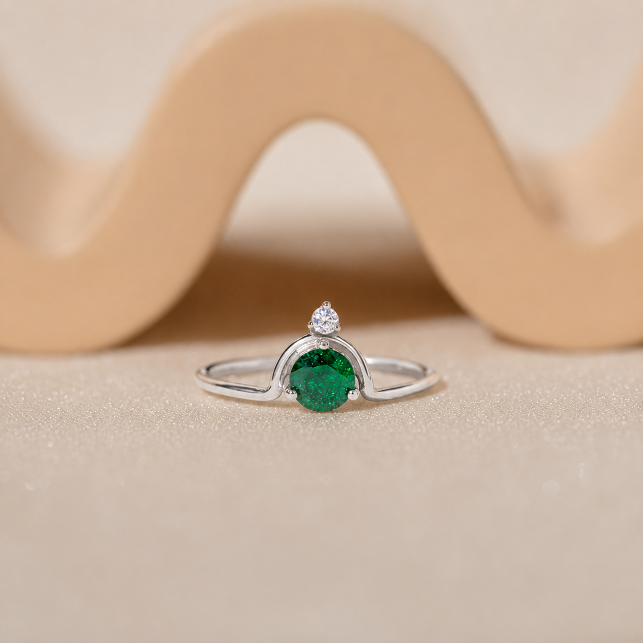 Duo Vintage Birthstone Ring