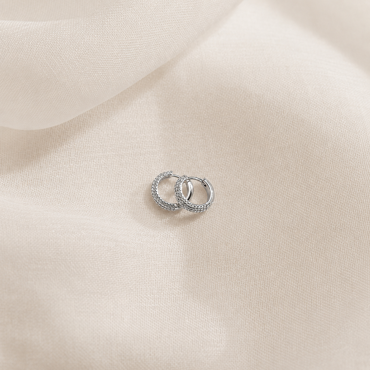 Illuminate Your Date Night Look with Our Clarissa Pave Huggies
