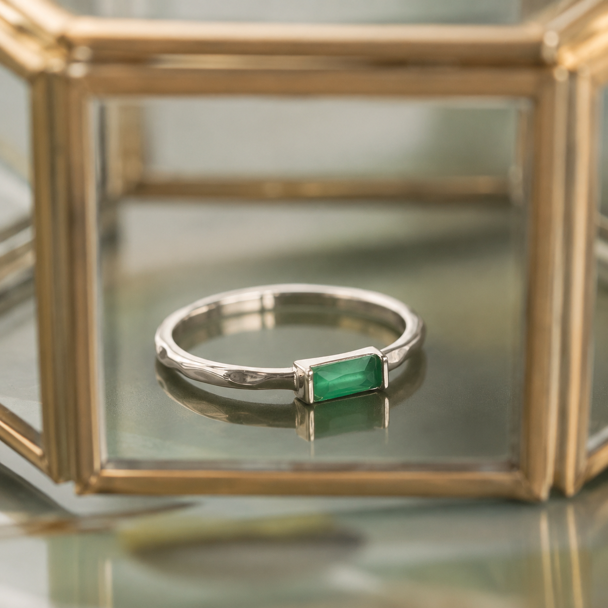 Jade Baguette Ring