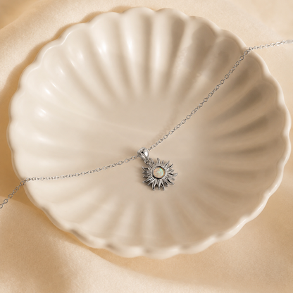 Opal Sun Necklace