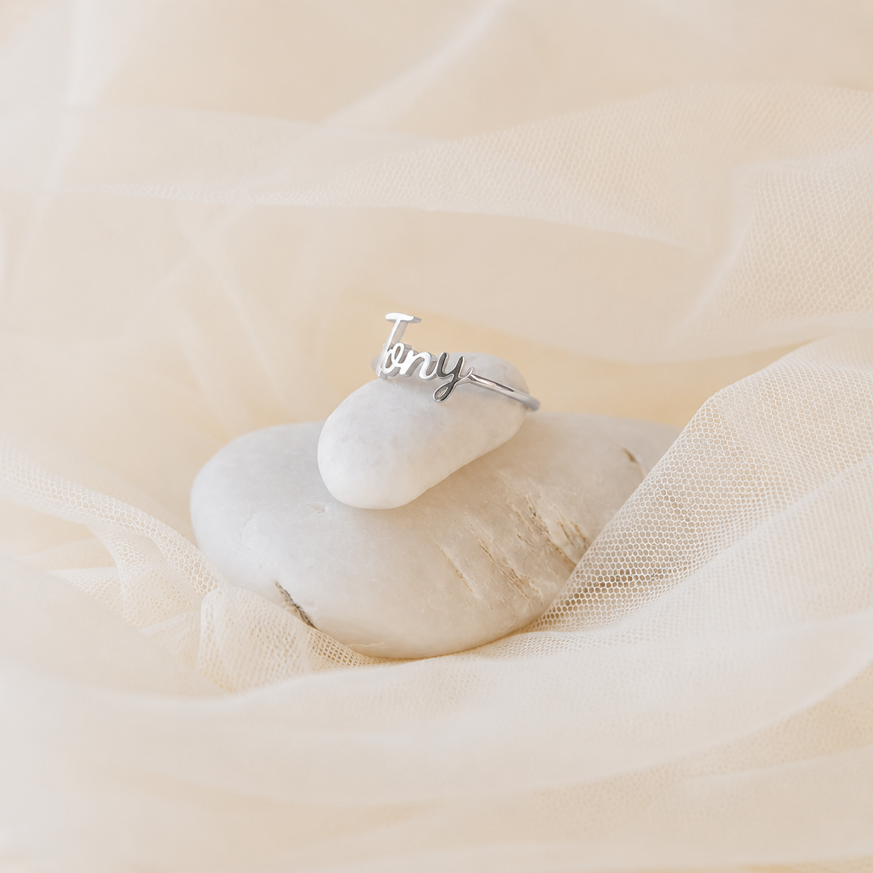 Grace Script Name Ring