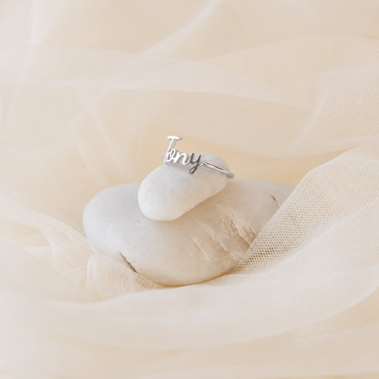 Grace Script Name Ring