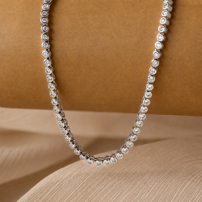 Diamond Bezel Tennis Necklace