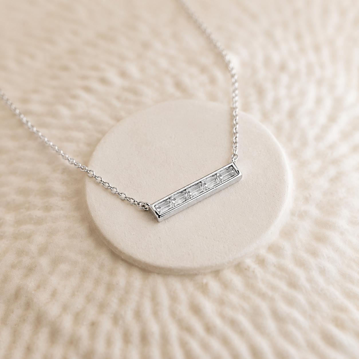 Diamond Bar Necklace