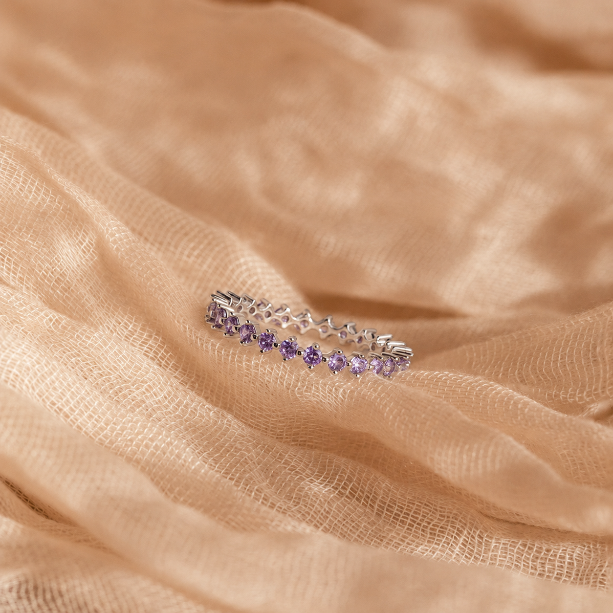 Enchanting Elegance: Amethyst Eternity Ring