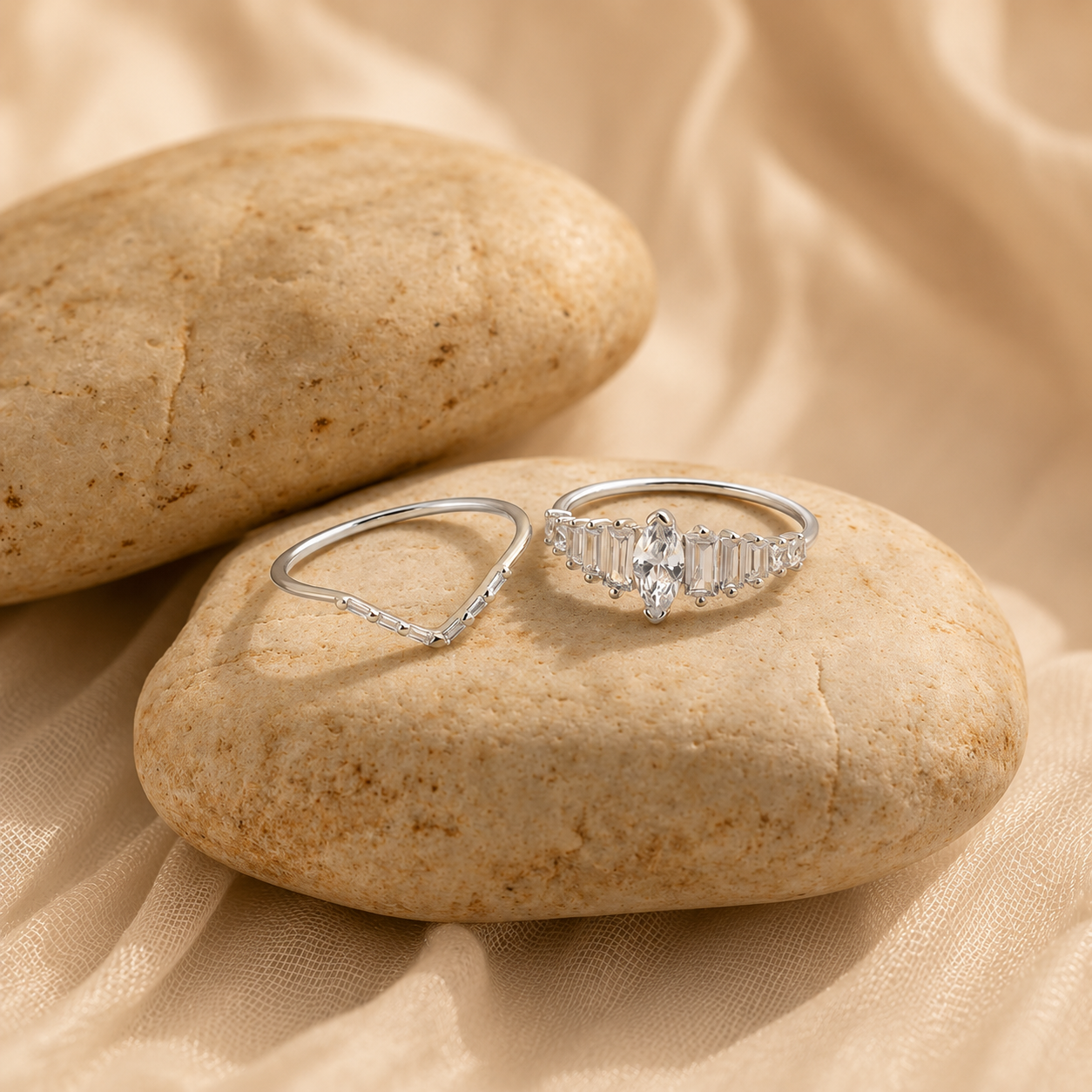 Art Deco Diamond Ring Set