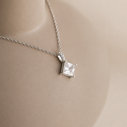 Princess Cut CZ Diamond Pendant