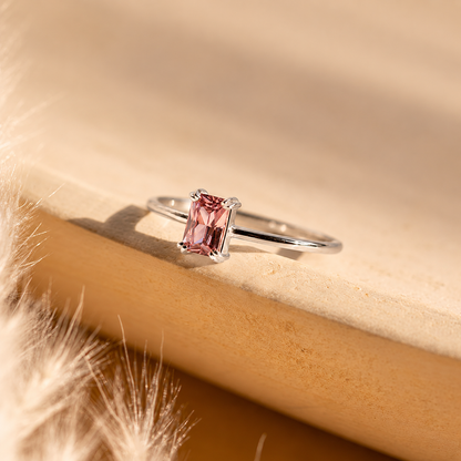 Emerald Feminine Elegance with the Blush Pink Emerald Ring
