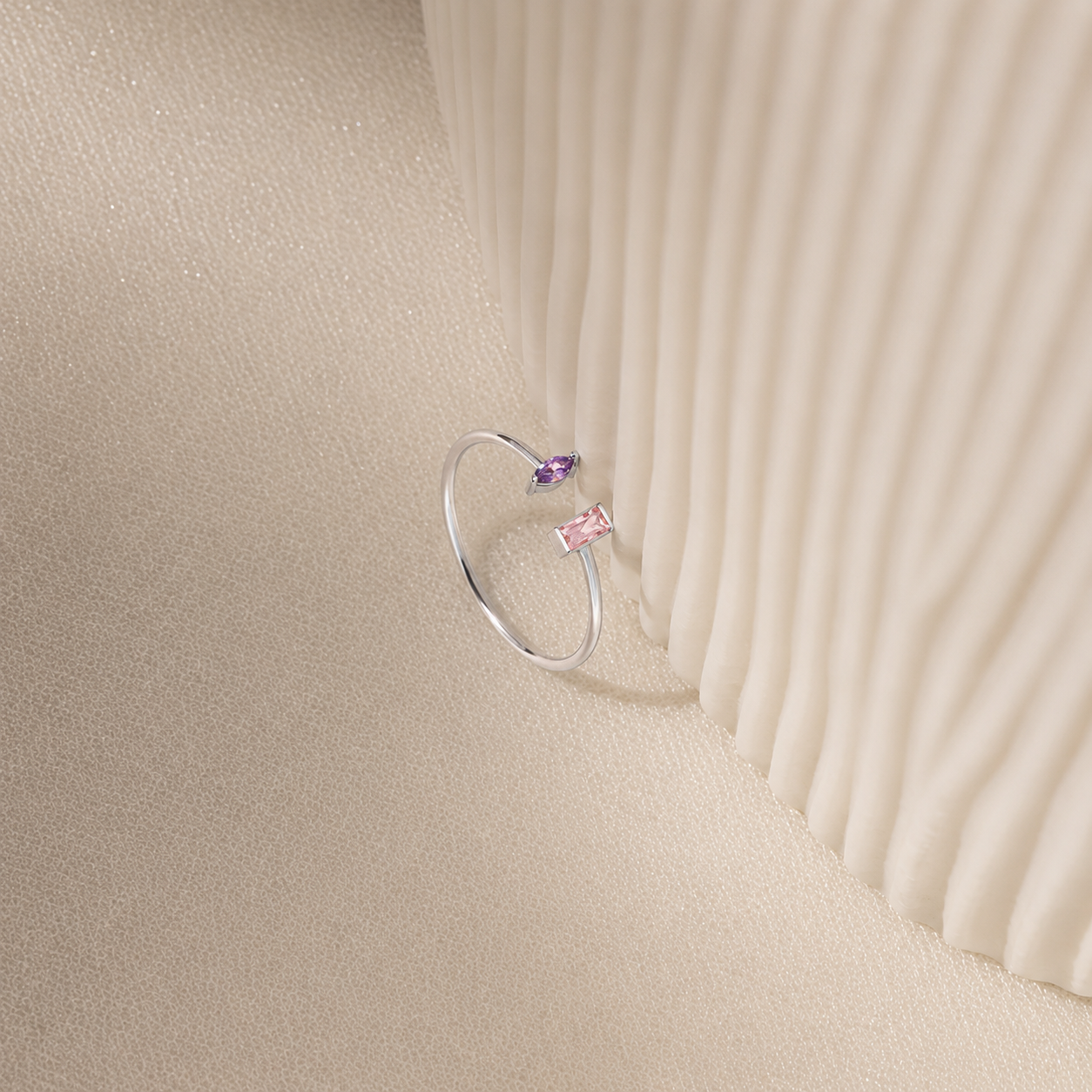 Duo Marquise Baguette Ring