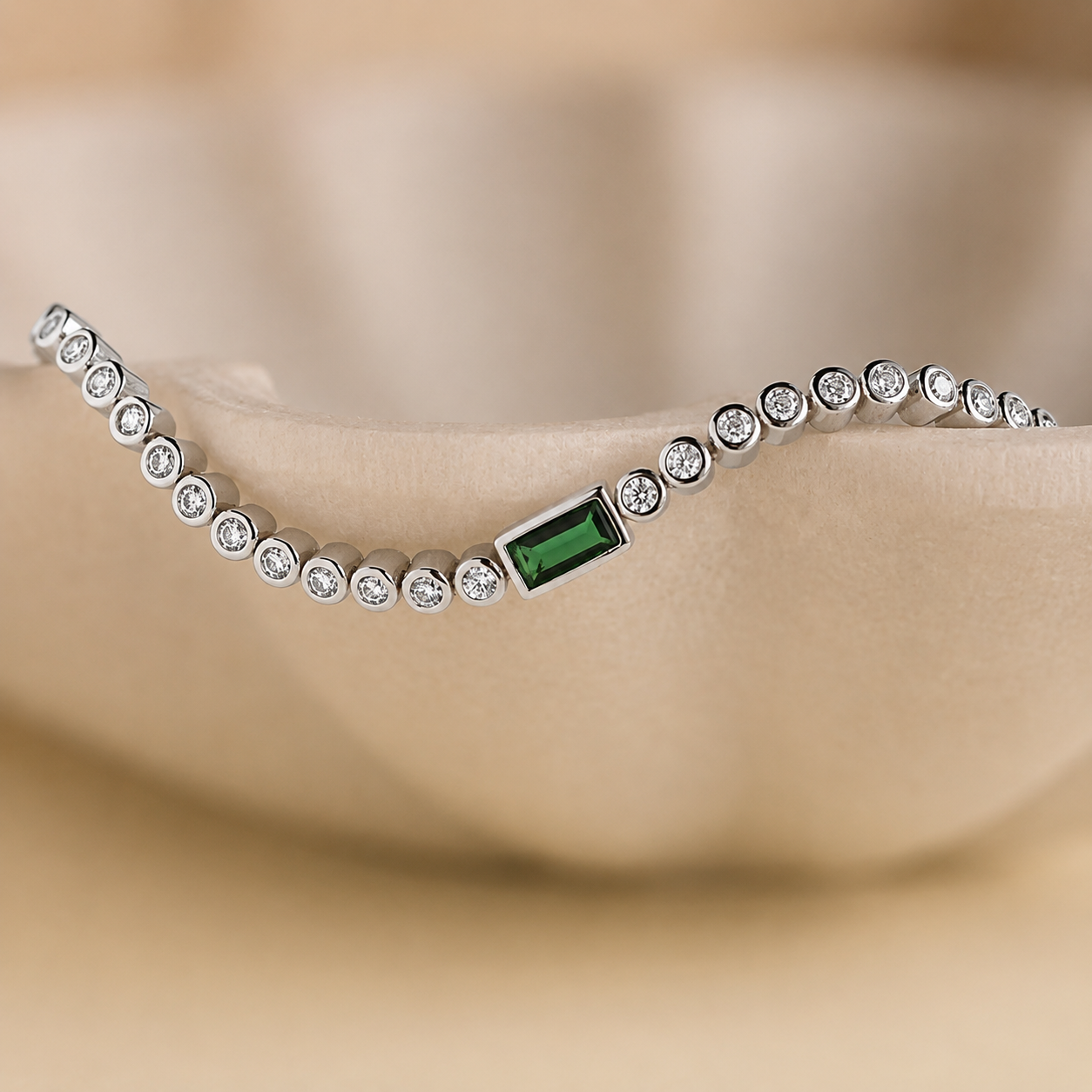 Emerald Baguette Tennis Bracelet