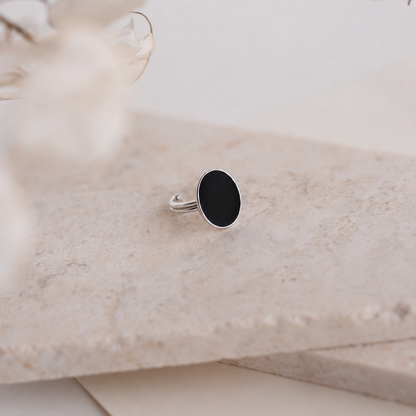 Black Onyx Signet Ring