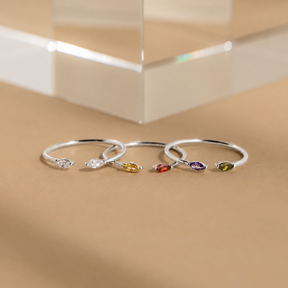 Duo Marquise Birthstone Ring