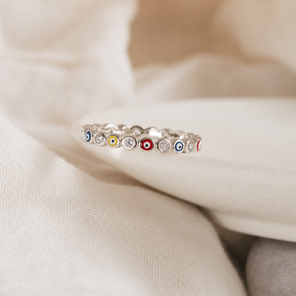 Guardian of Omens: The Rainbow Evil Eye Ring