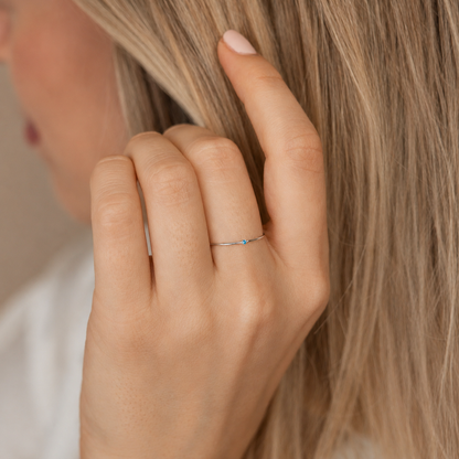 The Thin Mini Birthstone Ring