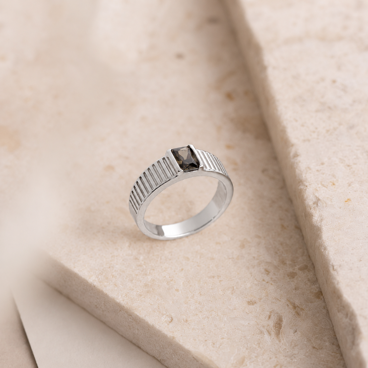 The Olive Peridot Signet Ring