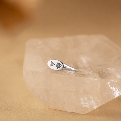 Mixed Birthstone Signet Ring