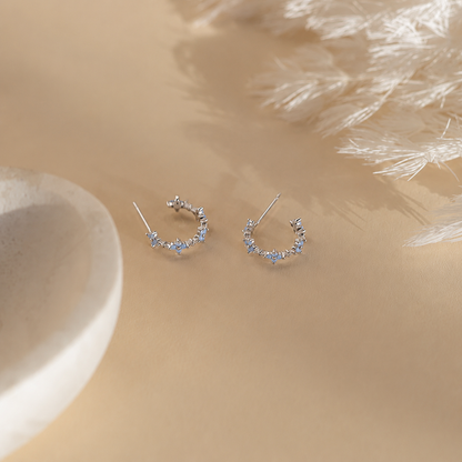 Ivy Flower Hoops