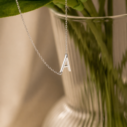 Mini Sideways Initial Necklace