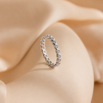 Eternal Love: Diamond Bezel Tennis Ring