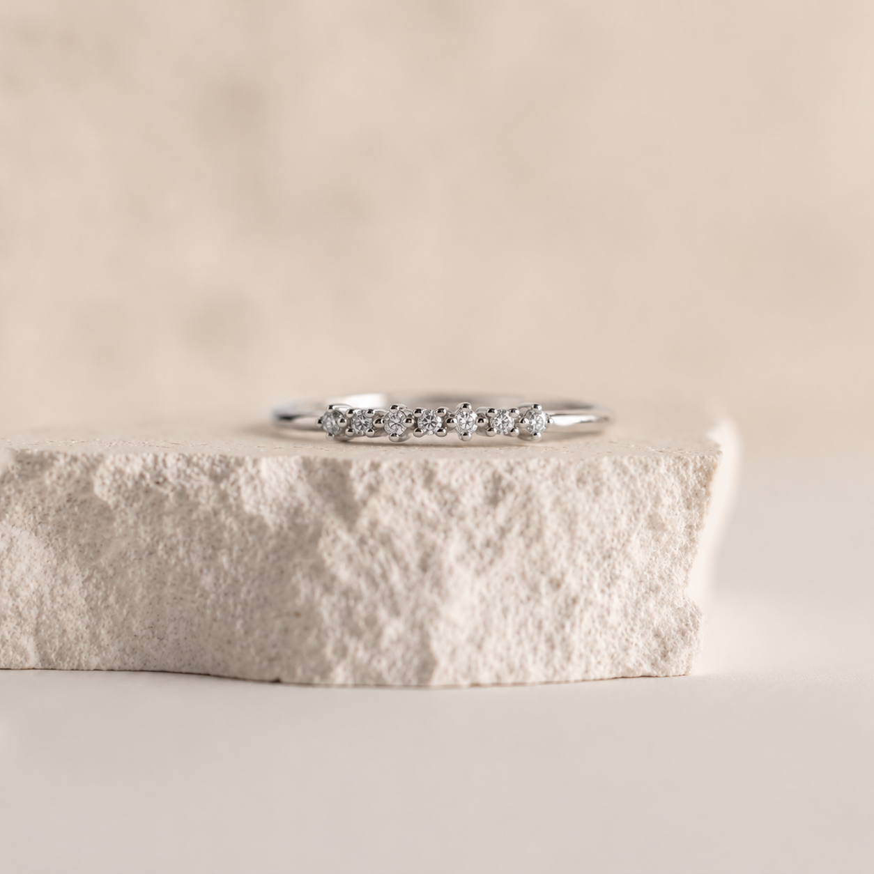 Elegant CZ Diamond Stackable Ring