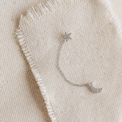 Luna Moon & Star Chain Earrings