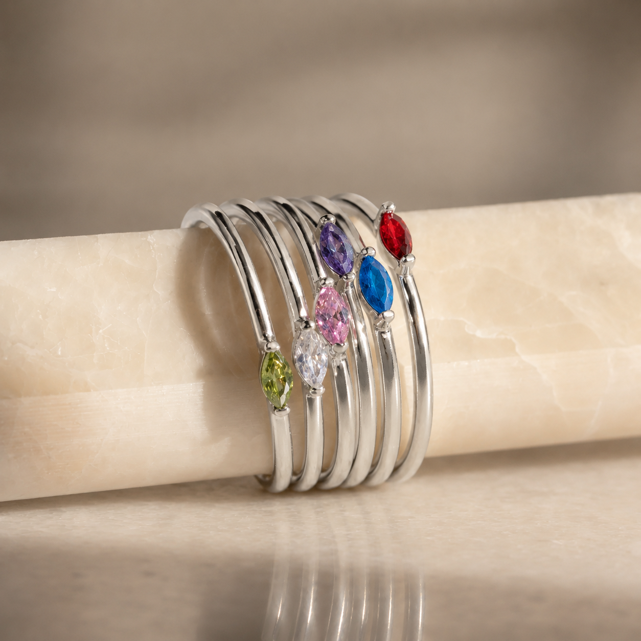 Custom Marquise Birthstone Ring
