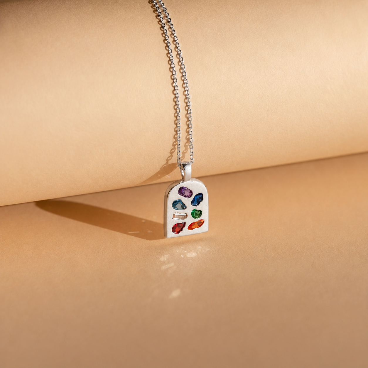 Abstract Art Deco Pendant Necklace