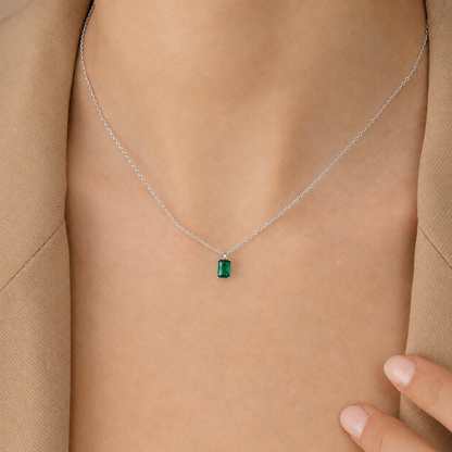 Maia Emerald Pendant Necklace
