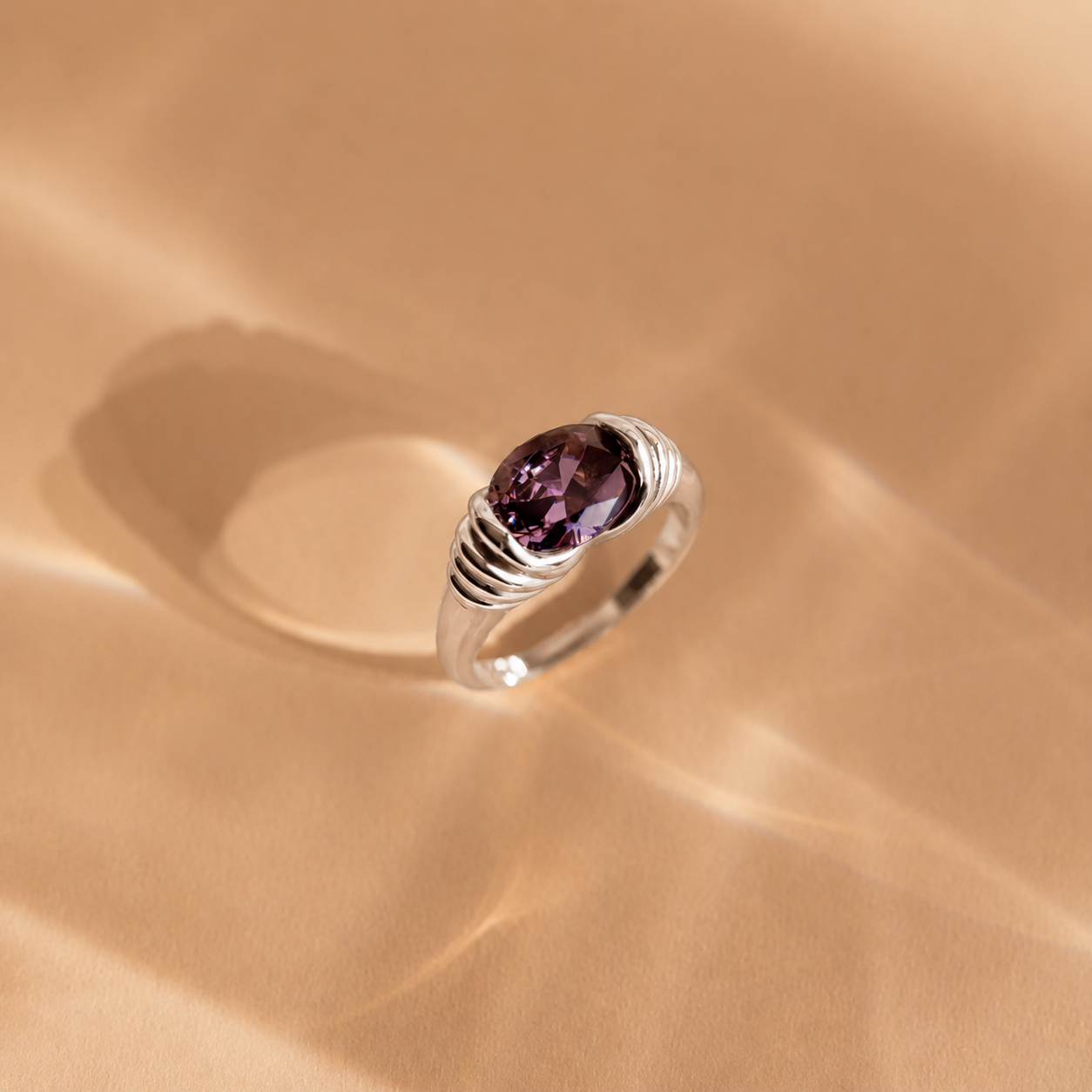 Vintage Glamour: Dark Amethyst Signet Ring