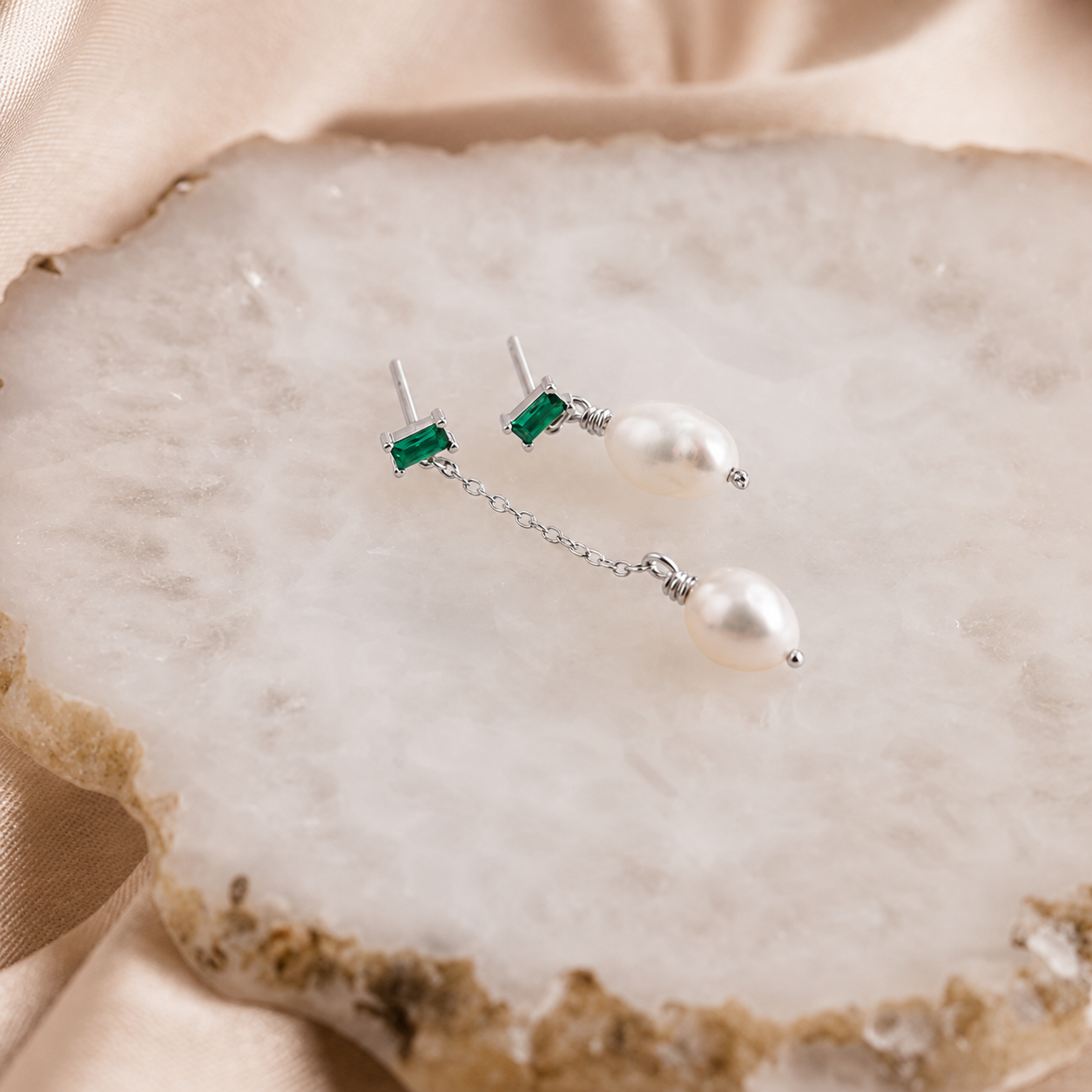 Mismatched Custom Baguette Birthstone Earrings