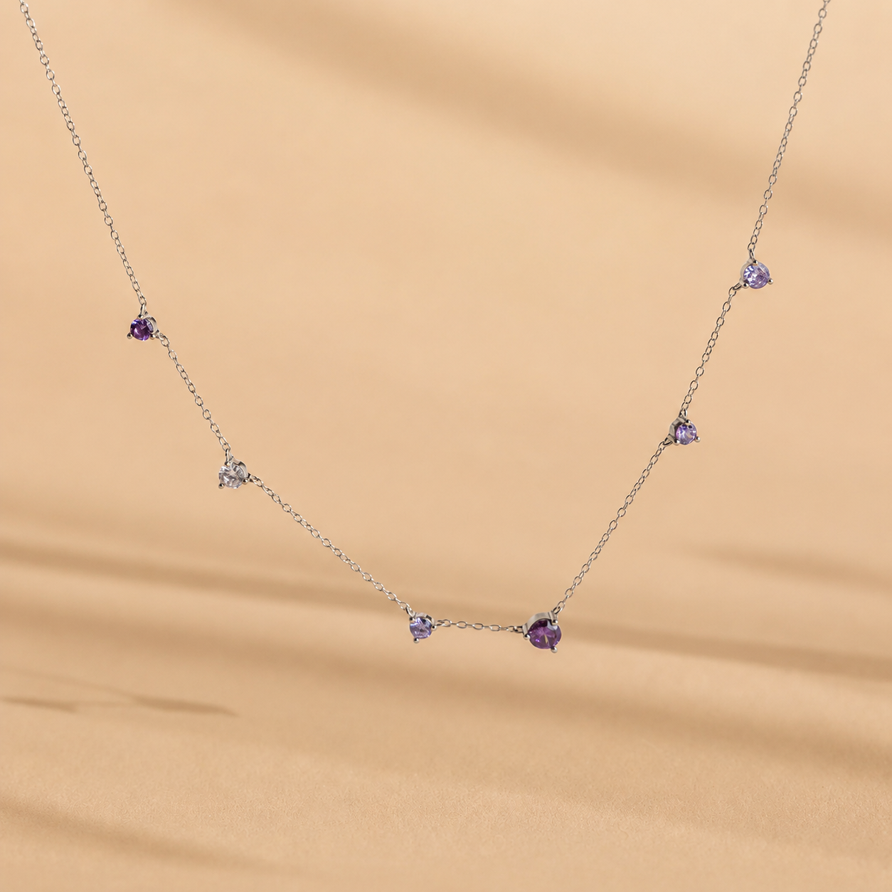 Amethyst Station Necklace