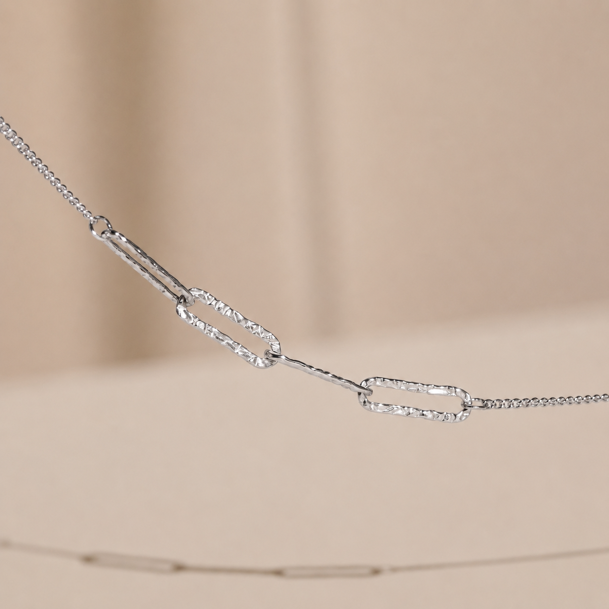 Textured Paperclip Necklace
