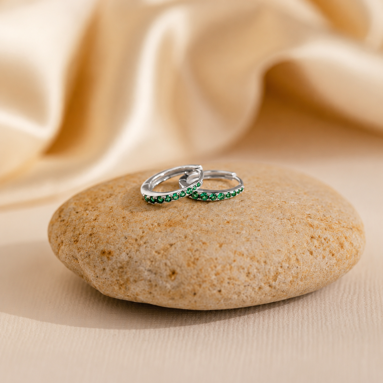 Vera Pave Birthstone Huggies
