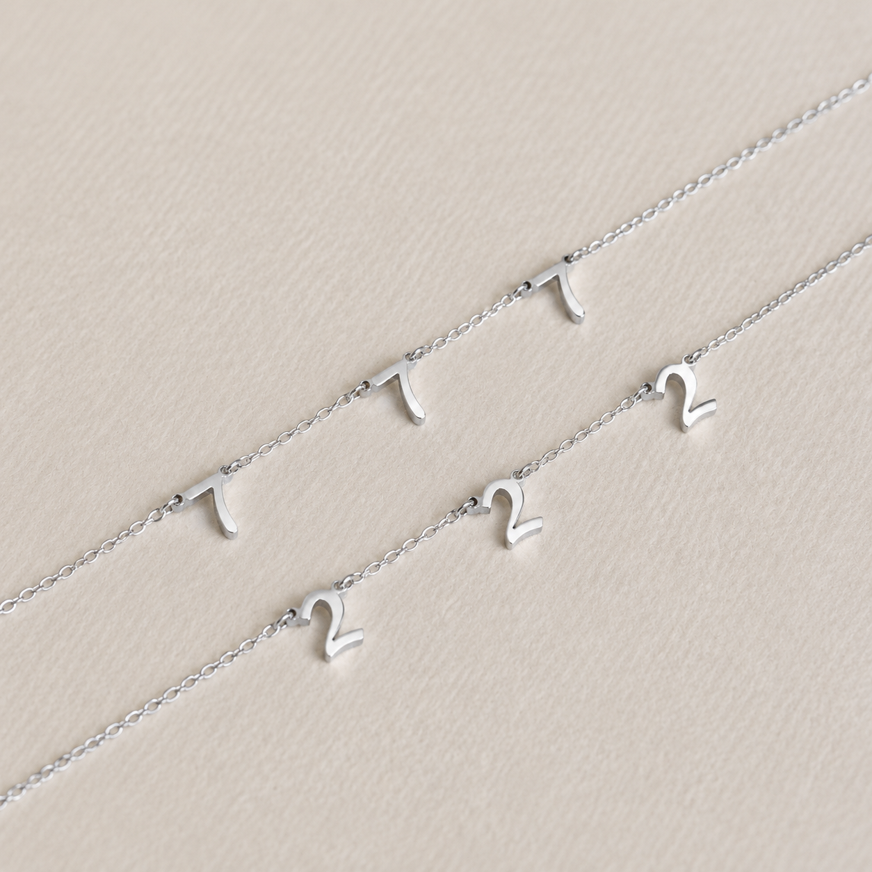 Old English Angel Number Necklace