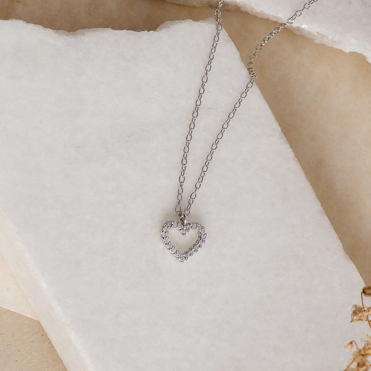 Forever Pave Heart Necklace
