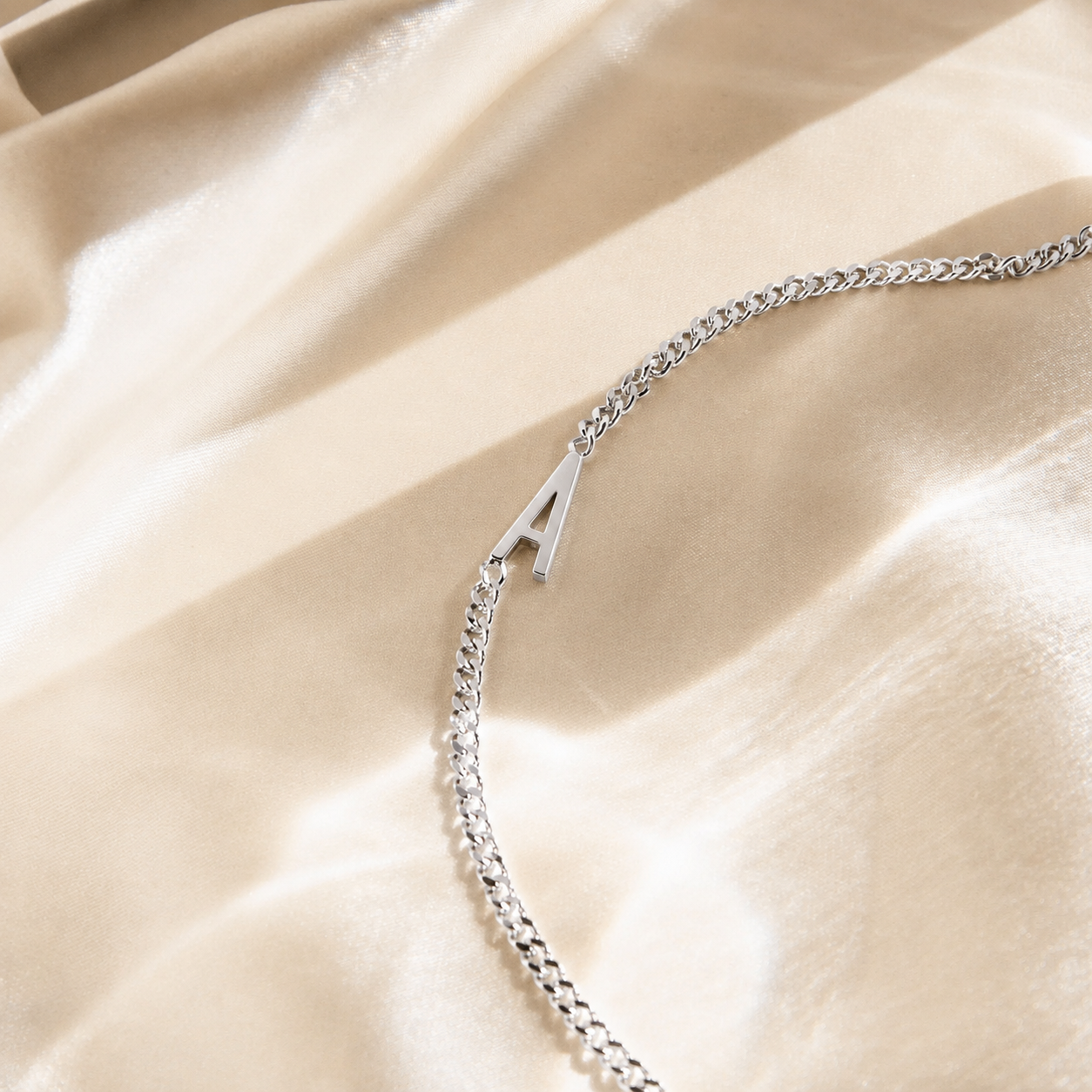 Curb Chain Letter Bracelet