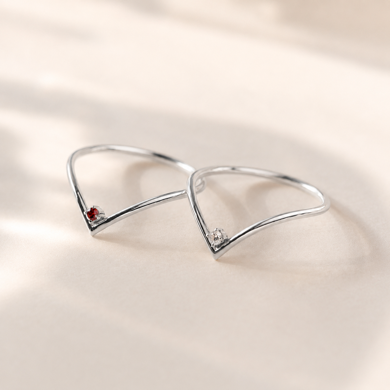 Curve Birthstone Ring