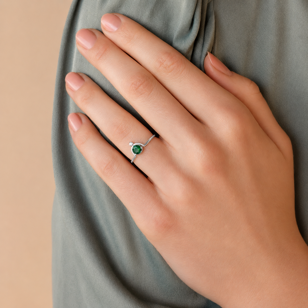 Duo Vintage Birthstone Ring