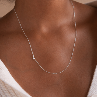 Venice Sideways Initial Necklace