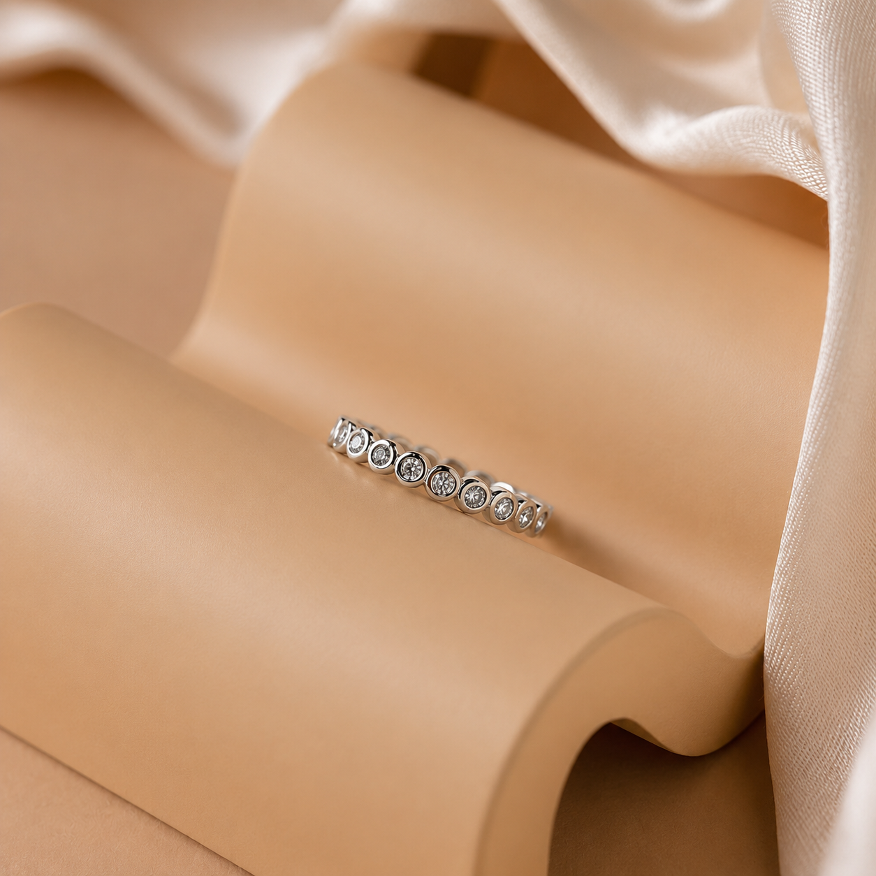 Eternal Love: Diamond Bezel Tennis Ring