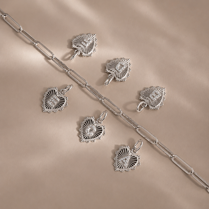 Heartline Initial Charm