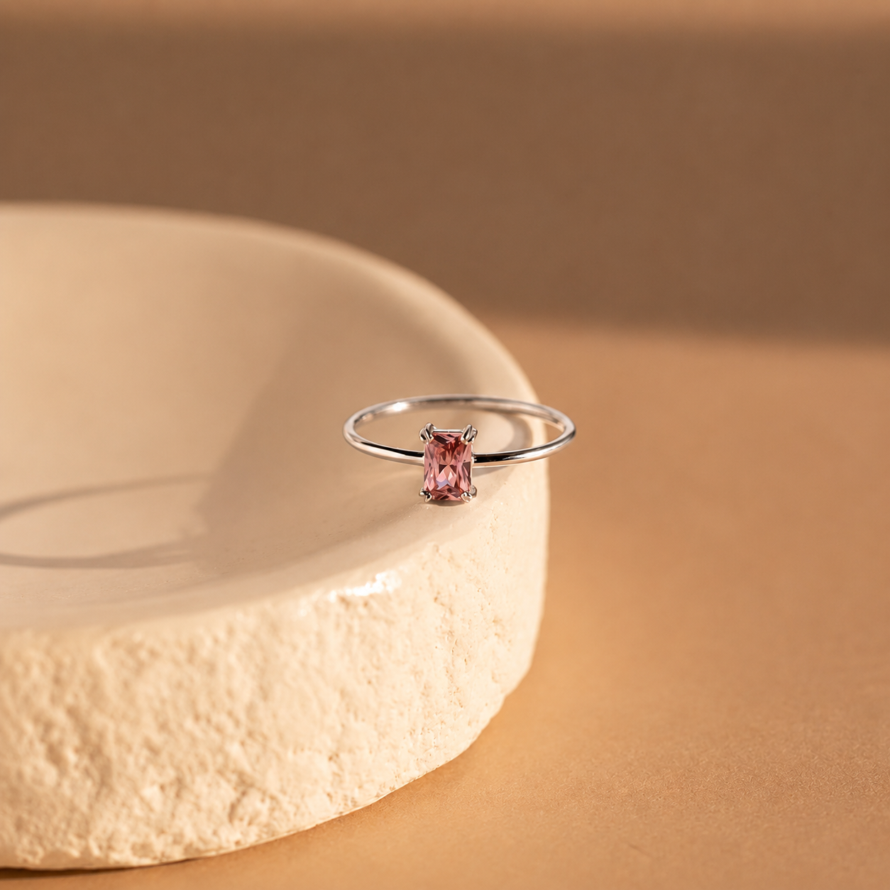 Emerald Feminine Elegance with the Blush Pink Emerald Ring