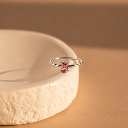 Emerald Feminine Elegance with the Blush Pink Emerald Ring