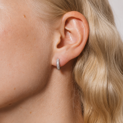 Illuminate Your Date Night Look with Our Clarissa Pave Huggies